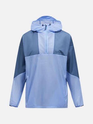 Peak Performance Lightweight Men's Wind Jacket Blue / Blue | QJG16-270