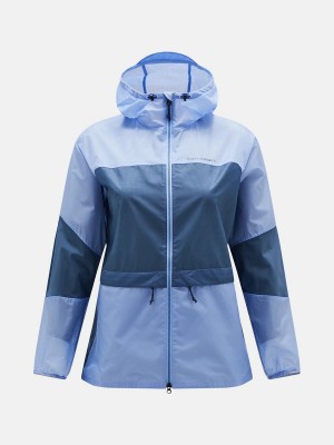 Peak Performance Lightweight Women's Wind Jacket Blue / Blue | OGY92-063