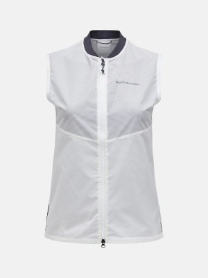 Peak Performance Lightweight Women's Wind Vest White | BLM69-574