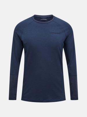 Peak Performance Magic Crew Men's Top Navy / Navy | AIB45-572