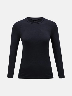 Peak Performance Magic Crew Women's Top Black / Black | UEW05-438