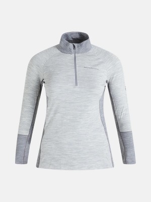 Peak Performance Magic Half Zip Women's Top Grey / Grey | CJJ84-491