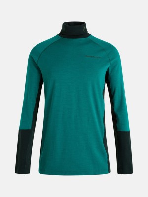 Peak Performance Magic Rollneck Men's Top Green / Green | PTH84-895