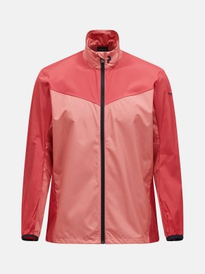 Peak Performance Meadow Men's Wind Jacket Pink / Red | LHS78-476