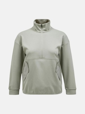 Peak Performance Midlayer Half Zip Women's Jacket Green | ZCH38-690