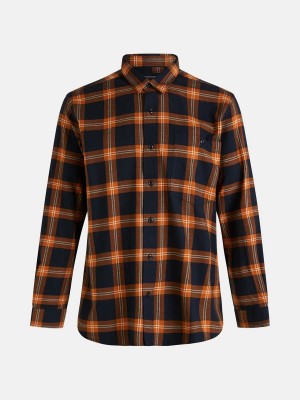 Peak Performance Moment Flanell Men's Shirt Black / Brown | HKL58-445