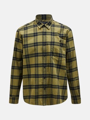 Peak Performance Moment Flanell Men's Shirt Green | LJQ39-389