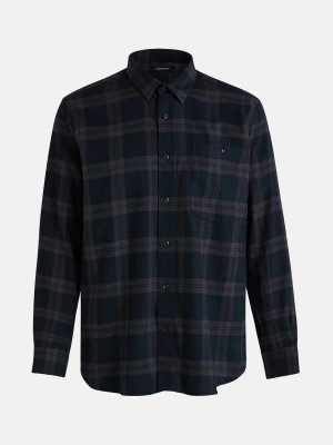 Peak Performance Moment Flanell Men's Shirt Black / Grey | XOE67-065