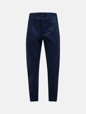 Peak Performance Moment Narrow Men's Pants Navy | FYP27-325