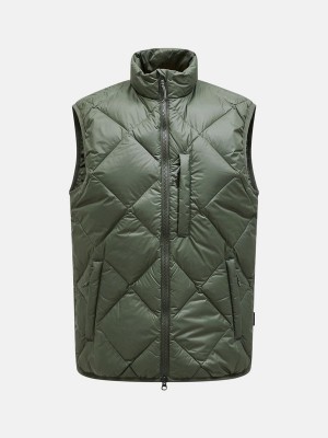 Peak Performance Mount Men's Down Vest Green | AKR63-823