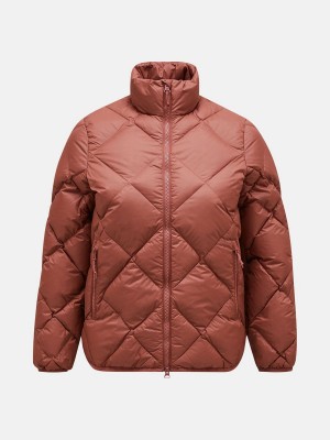 Peak Performance Mount Women's Down Jacket Burgundy | MXN75-440