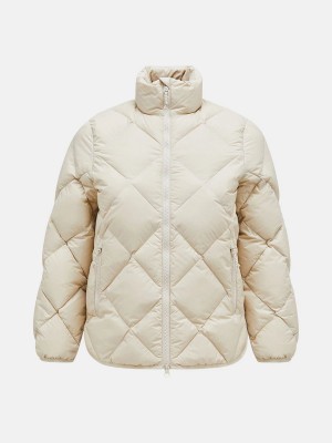 Peak Performance Mount Women's Down Jacket Beige | BFQ90-449