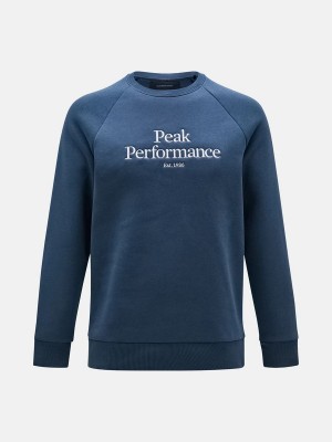 Peak Performance Original Crew Men's Sweatshirt Blue | GKN94-653