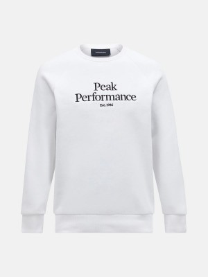 Peak Performance Original Crew Men's Sweatshirt White / Black | JEK43-601