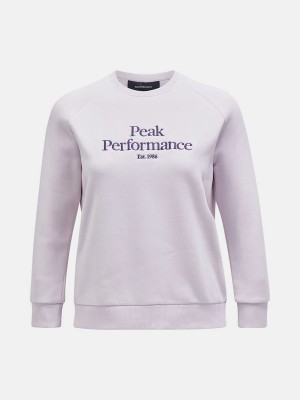 Peak Performance Original Crew Women's Sweatshirt Purple | KXR13-627