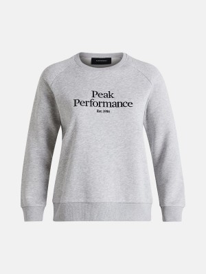 Peak Performance Original Crew Women's Sweatshirt Grey / Black | KKL60-092