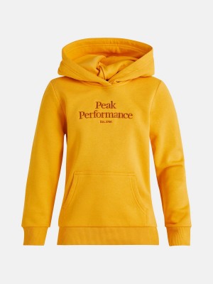 Peak Performance Original Kids' Hoodie Yellow | FUB01-204