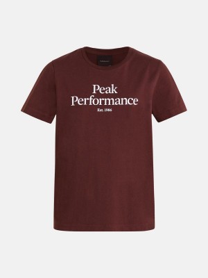 Peak Performance Original Kids' T-Shirt Burgundy | CLM36-580