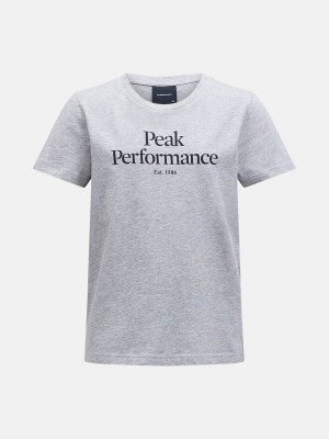 Peak Performance Original Kids' T-Shirt Grey / Black | RQN26-672