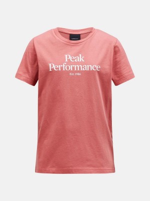 Peak Performance Original Kids' T-Shirt Pink | JOJ22-116