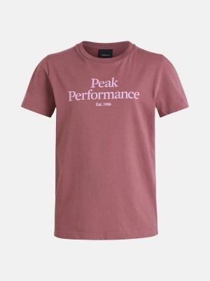 Peak Performance Original Kids' T-Shirt Pink | ACU17-636