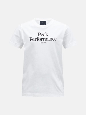 Peak Performance Original Kids' T-Shirt White / Black | NKN83-885