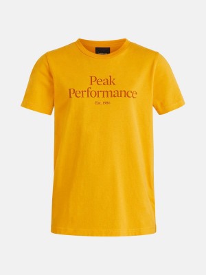 Peak Performance Original Kids' T-Shirt Yellow | VKW88-555