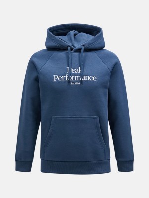 Peak Performance Original Men's Hoodie Blue | EZJ10-618