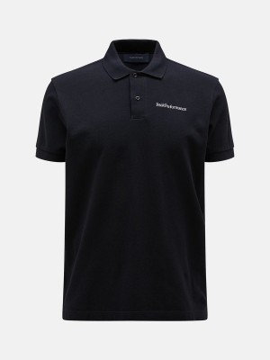 Peak Performance Original Men's Polo Shirt Black | RPZ70-191