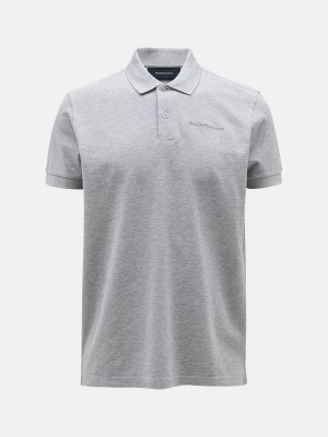 Peak Performance Original Men's Polo Shirt Grey | FGX74-916