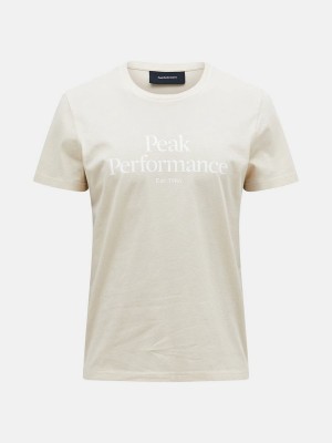 Peak Performance Original Men's T-Shirt Beige | YZB10-923