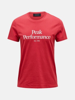 Peak Performance Original Men's T-Shirt Red | NEU66-244