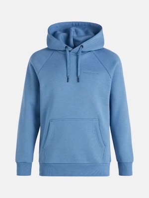 Peak Performance Original Small Logo Men's Hoodie Blue | AVL94-005