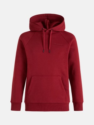 Peak Performance Original Small Logo Men's Hoodie Red | AVG08-607