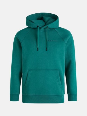 Peak Performance Original Small Logo Men's Hoodie Green | WPR12-240