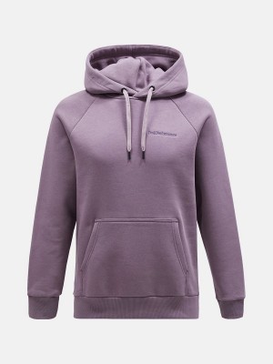 Peak Performance Original Small Logo Men's Hoodie Purple | COE25-172