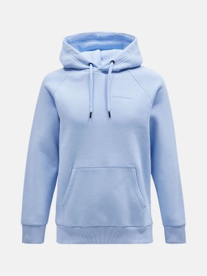 Peak Performance Original Small Logo Men's Hoodie Blue | SWV44-306