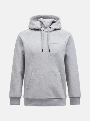 Peak Performance Original Small Logo Men's Hoodie Grey | DFI94-881