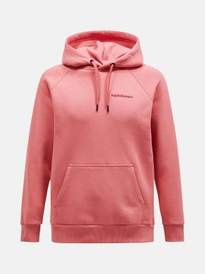 Peak Performance Original Small Logo Men's Hoodie Pink | UOU41-275