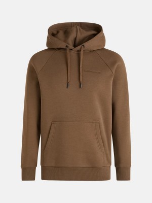 Peak Performance Original Small Logo Men's Hoodie Brown | GHG17-893