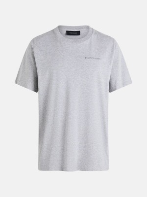 Peak Performance Original Small Logo Men's T-Shirt Grey | KTI33-410