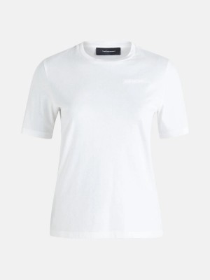 Peak Performance Original Small Logo Women's T-Shirt White | XGZ35-465