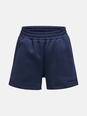 Peak Performance Original Small Logo Women's Shorts Navy | MPJ96-469