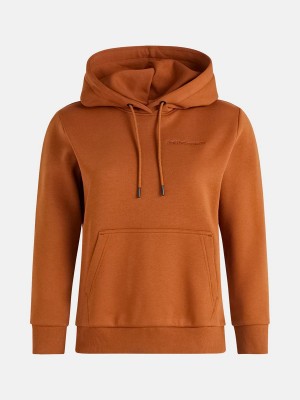 Peak Performance Original Small Logo Women's Hoodie Orange | INH81-045