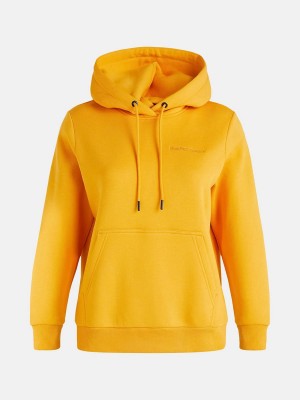 Peak Performance Original Small Logo Women's Hoodie Yellow | YBY21-227