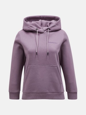 Peak Performance Original Small Logo Women's Hoodie Purple | LWS94-959