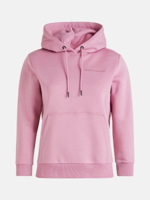 Peak Performance Original Small Logo Women's Hoodie Pink | SPQ06-139