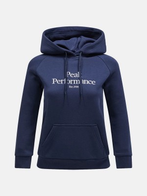 Peak Performance Original Women's Hoodie Navy / White | VET02-190