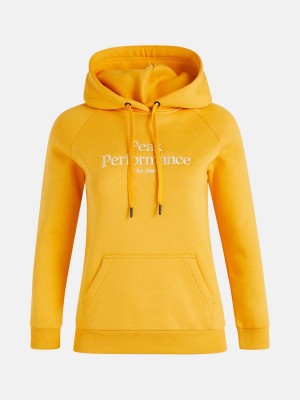 Peak Performance Original Women's Hoodie Yellow | PKY22-389