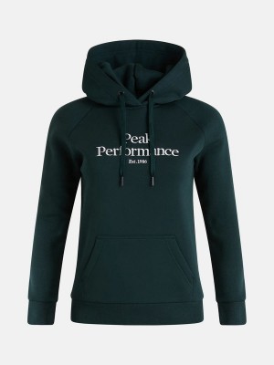 Peak Performance Original Women's Hoodie Green | SIV81-602